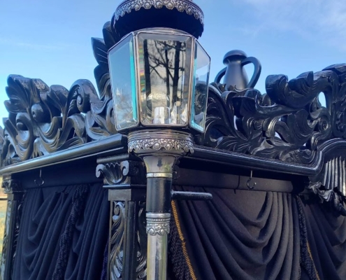 Zwarte Staatsie Rouwkoets lamp